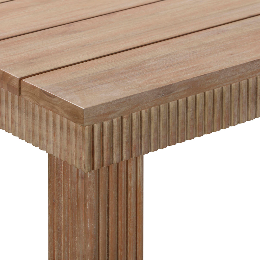 SwayLiving Cassie Natural 75 Inch Rectangular Outdoor Dining Table OUTDOOR DINING TABLES
