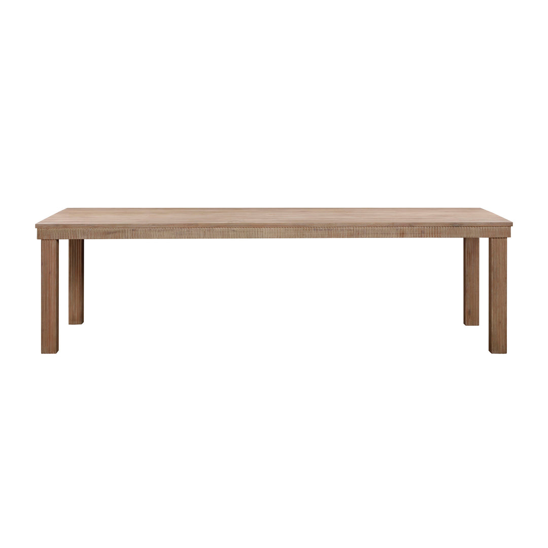 SwayLiving Cassie Natural 108 Inch Rectangular Outdoor Dining Table OUTDOOR DINING TABLES