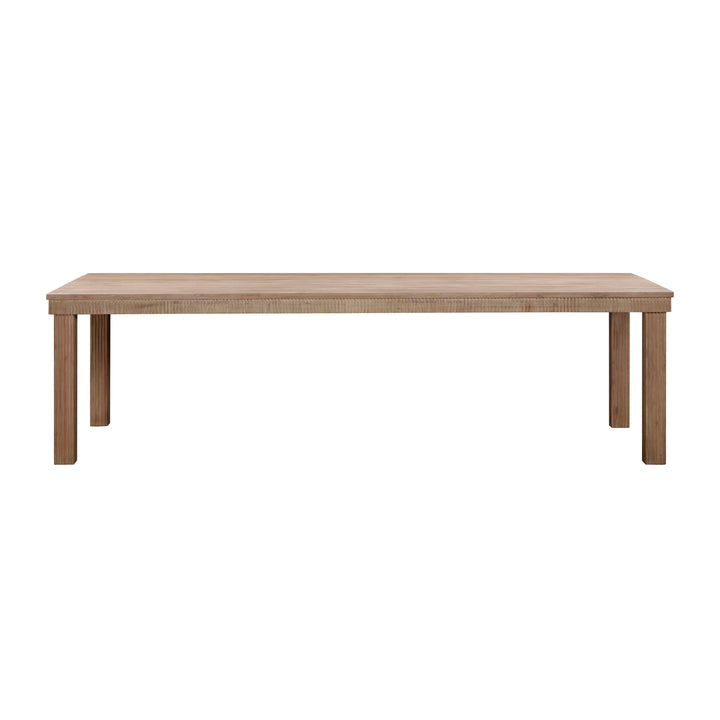 SwayLiving Cassie Natural 108 Inch Rectangular Outdoor Dining Table OUTDOOR DINING TABLES