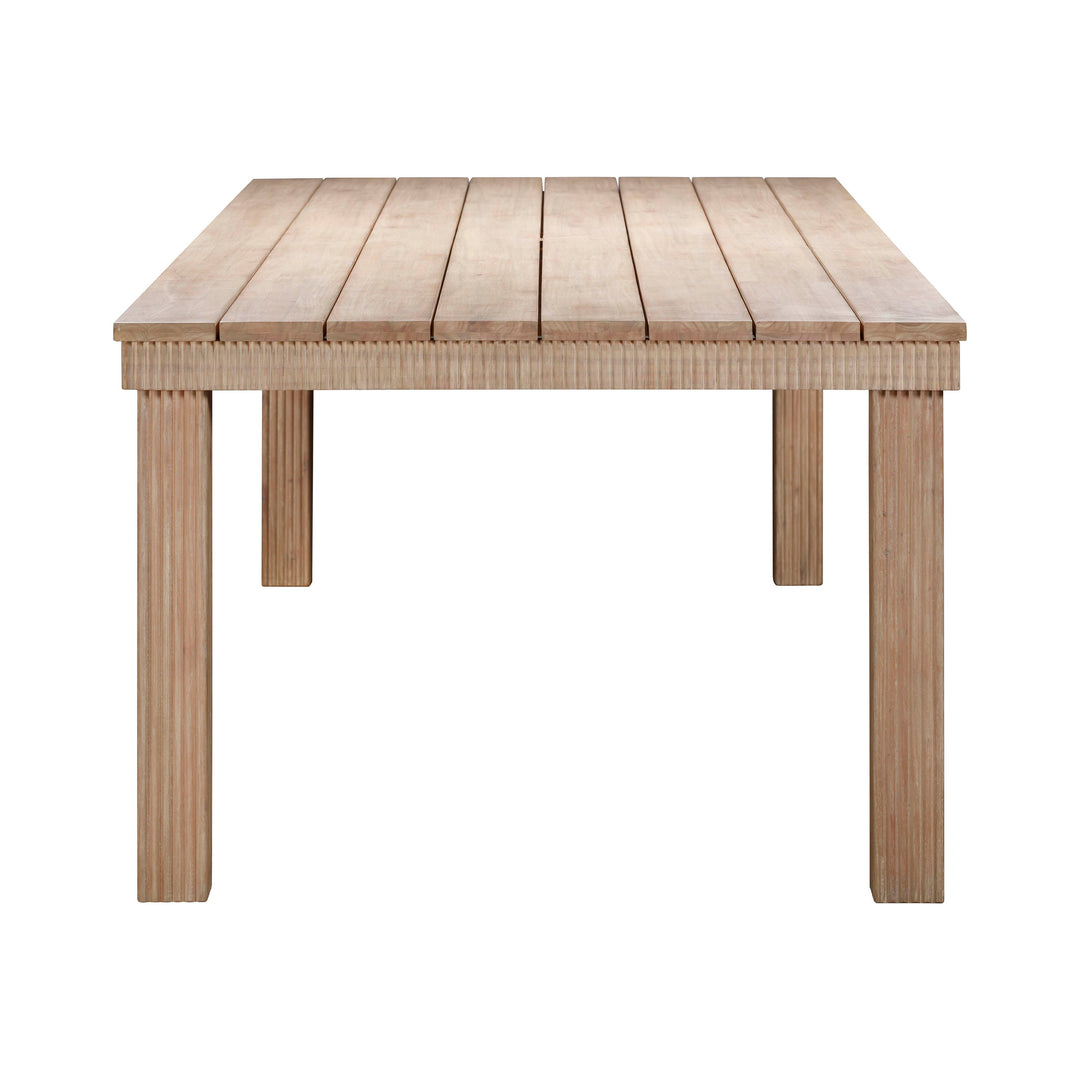 SwayLiving Cassie Natural 108 Inch Rectangular Outdoor Dining Table OUTDOOR DINING TABLES