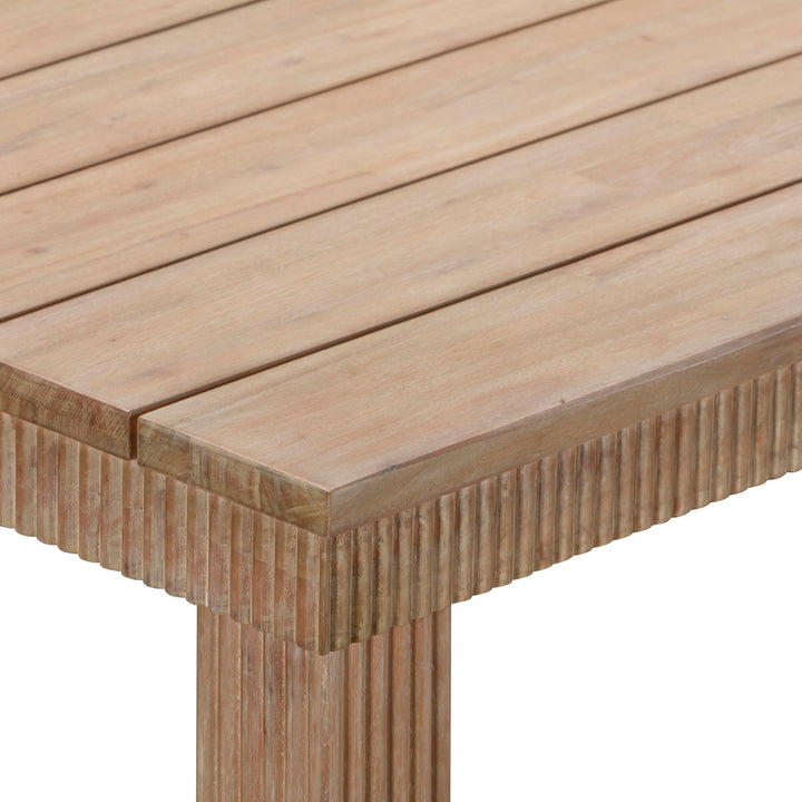 SwayLiving Cassie Natural 108 Inch Rectangular Outdoor Dining Table OUTDOOR DINING TABLES