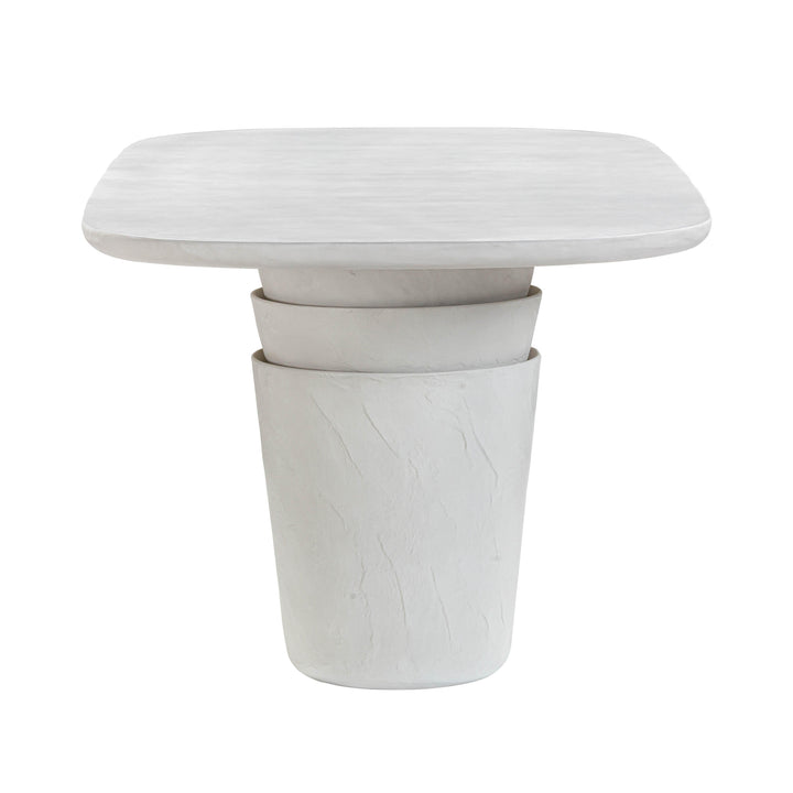 SwayLiving Margot Light Grey Faux Plaster Indoor / Outdoor Concrete Dining Table OUTDOOR DINING TABLES