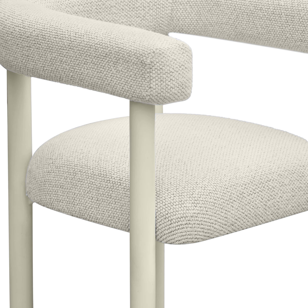 SwayLiving Jackie Cream Outdoor Textured Dining Chair - Set of 2 OUTDOOR DINING CHAIRS