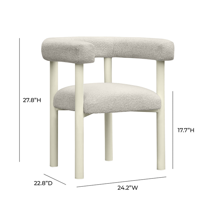 SwayLiving Jackie Cream Outdoor Textured Dining Chair - Set of 2 OUTDOOR DINING CHAIRS