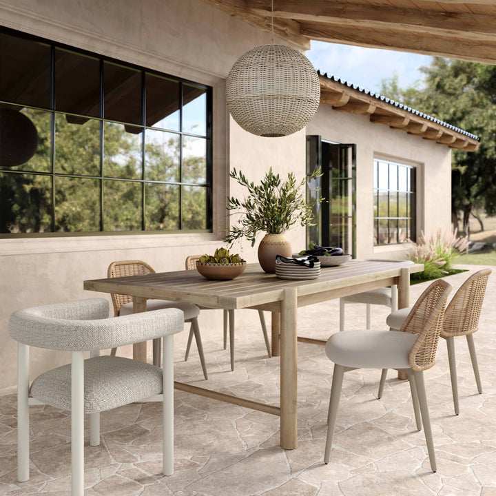 SwayLiving Jackie Cream Outdoor Textured Dining Chair - Set of 2 OUTDOOR DINING CHAIRS