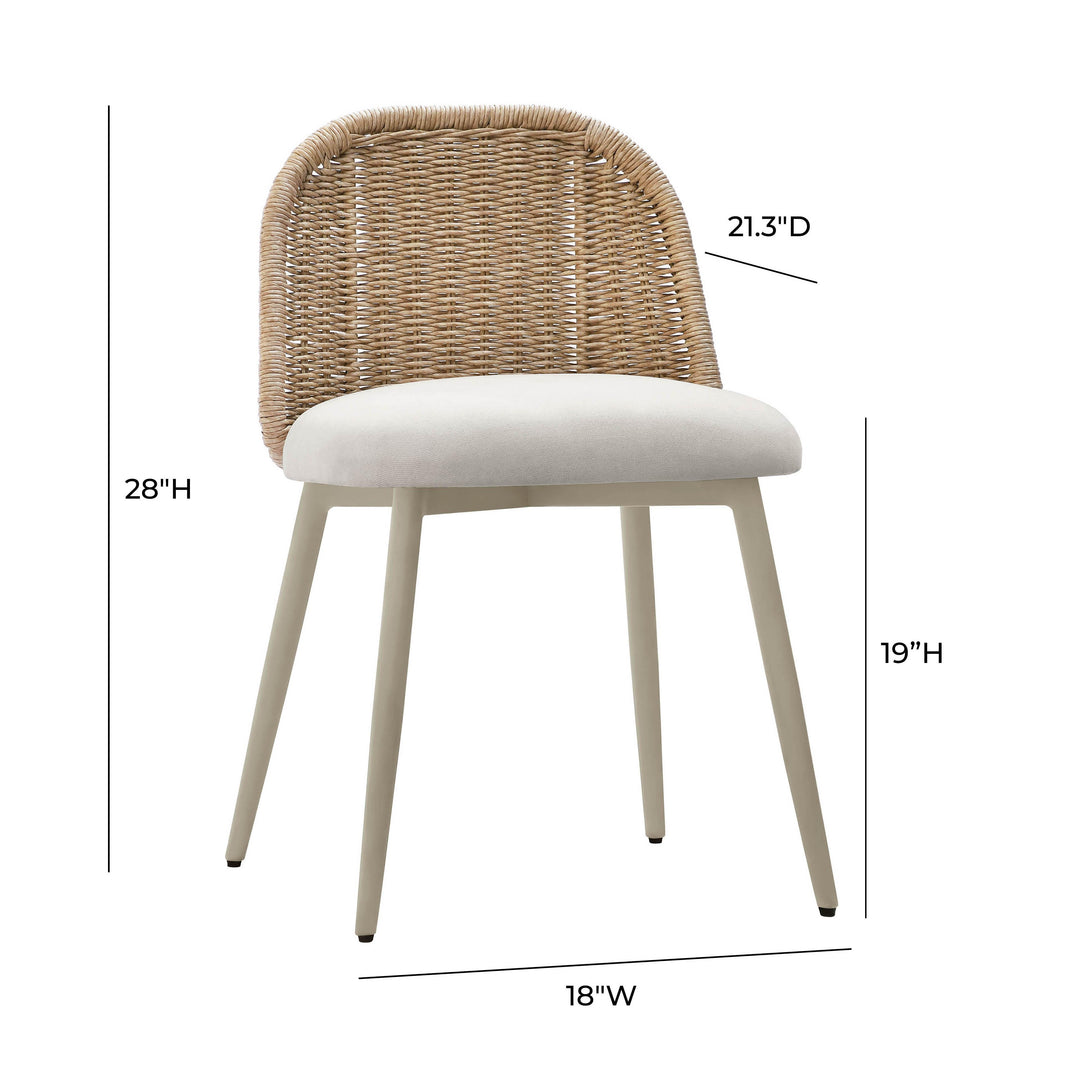 SwayLiving Alexa Cream Outdoor Dining Chair - Set of 2 OUTDOOR DINING CHAIRS