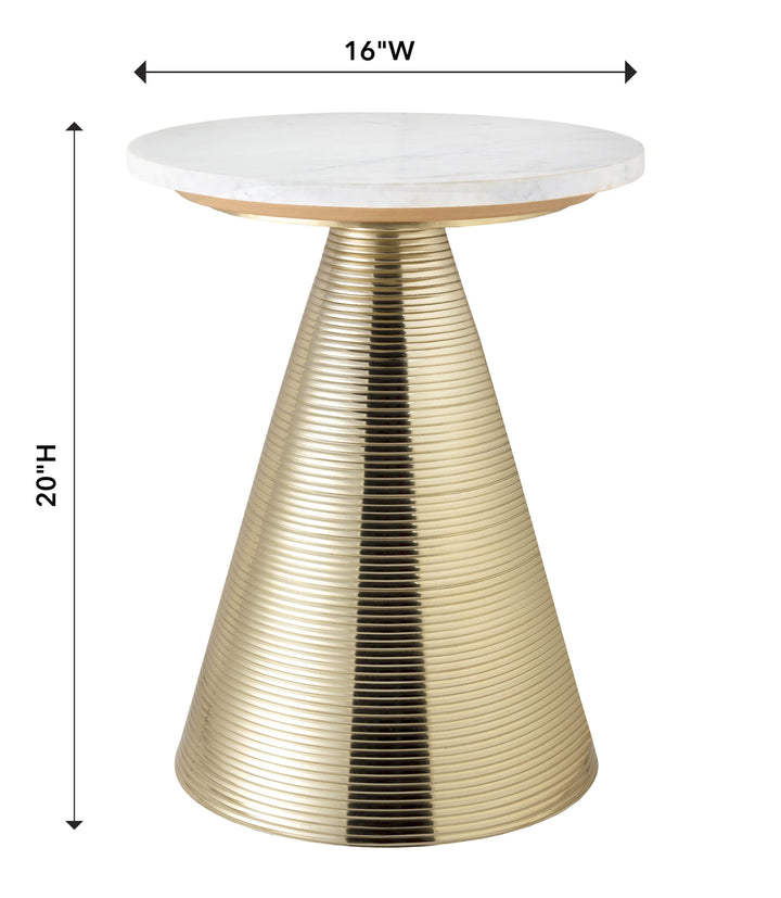 SwayLiving Tempo Marble Side Table ACCENT TABLES