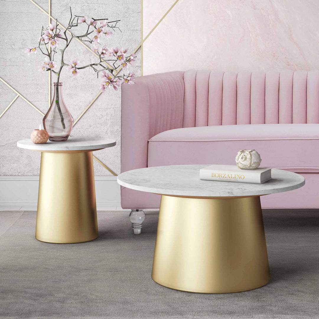 SwayLiving Bleeker Marble Side Table ACCENT TABLES