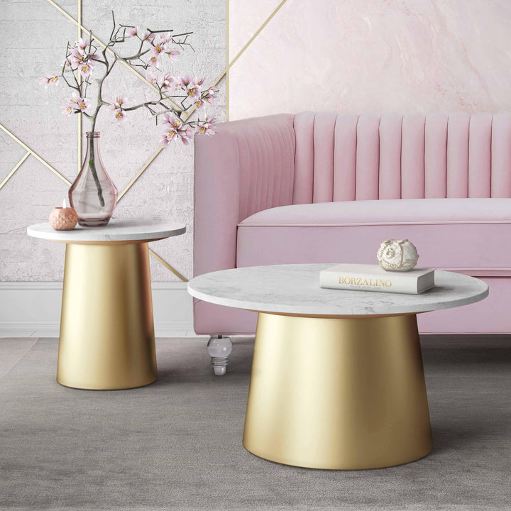 SwayLiving Bleeker Marble Side Table ACCENT TABLES