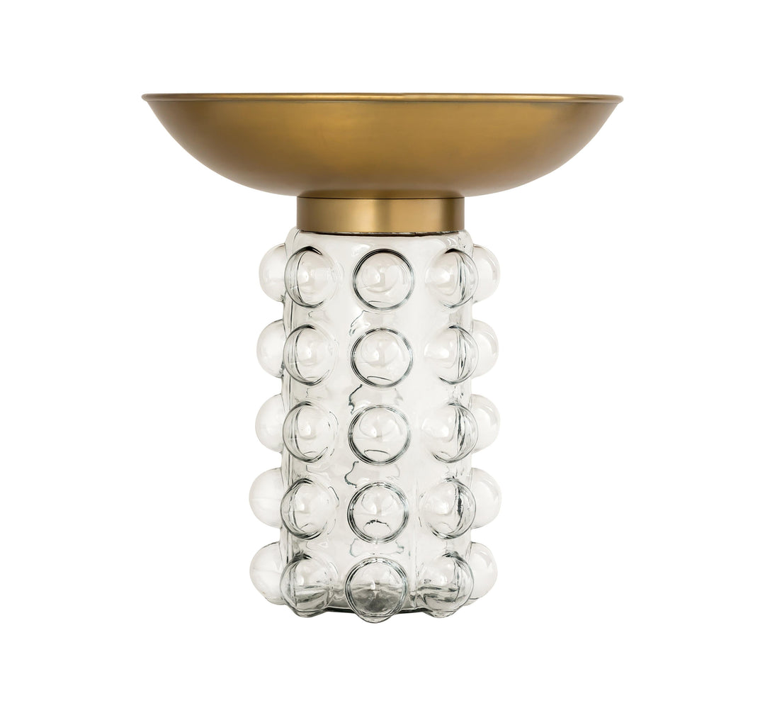 SwayLiving Bubble Glass/Brass Side Table ACCENT TABLES