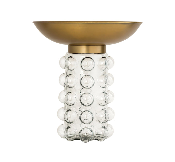 SwayLiving Bubble Glass/Brass Side Table ACCENT TABLES