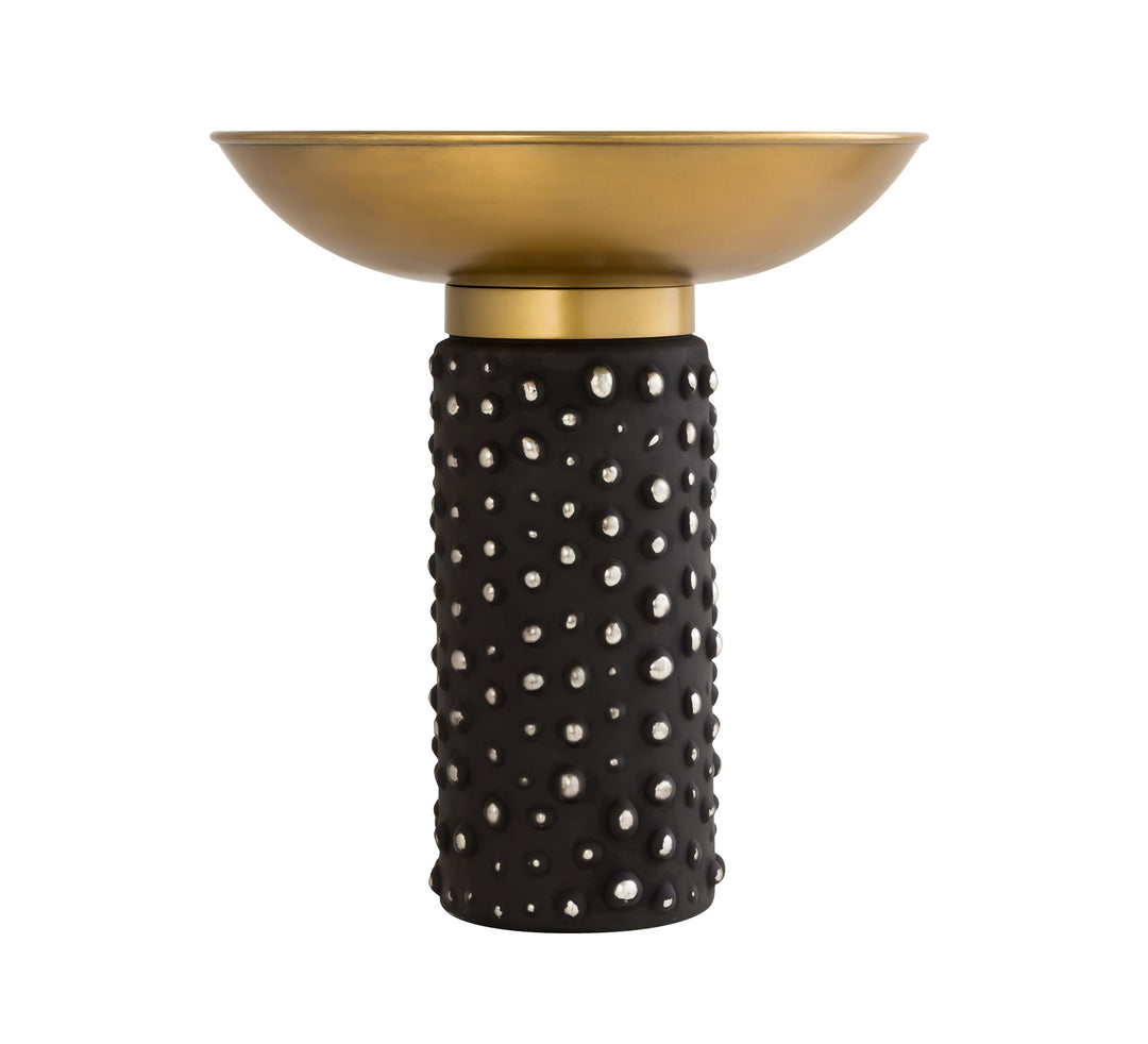 SwayLiving Blaze Glass/Brass Side Table ACCENT TABLES