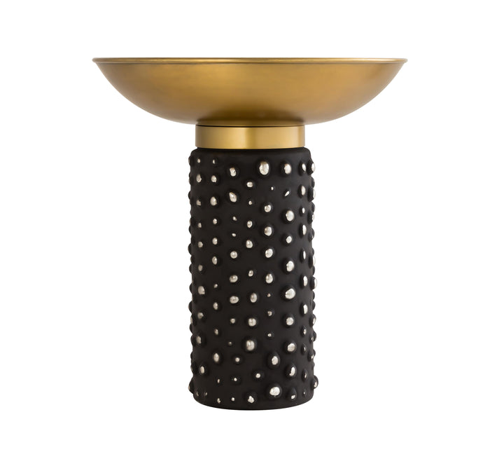 SwayLiving Blaze Glass/Brass Side Table ACCENT TABLES