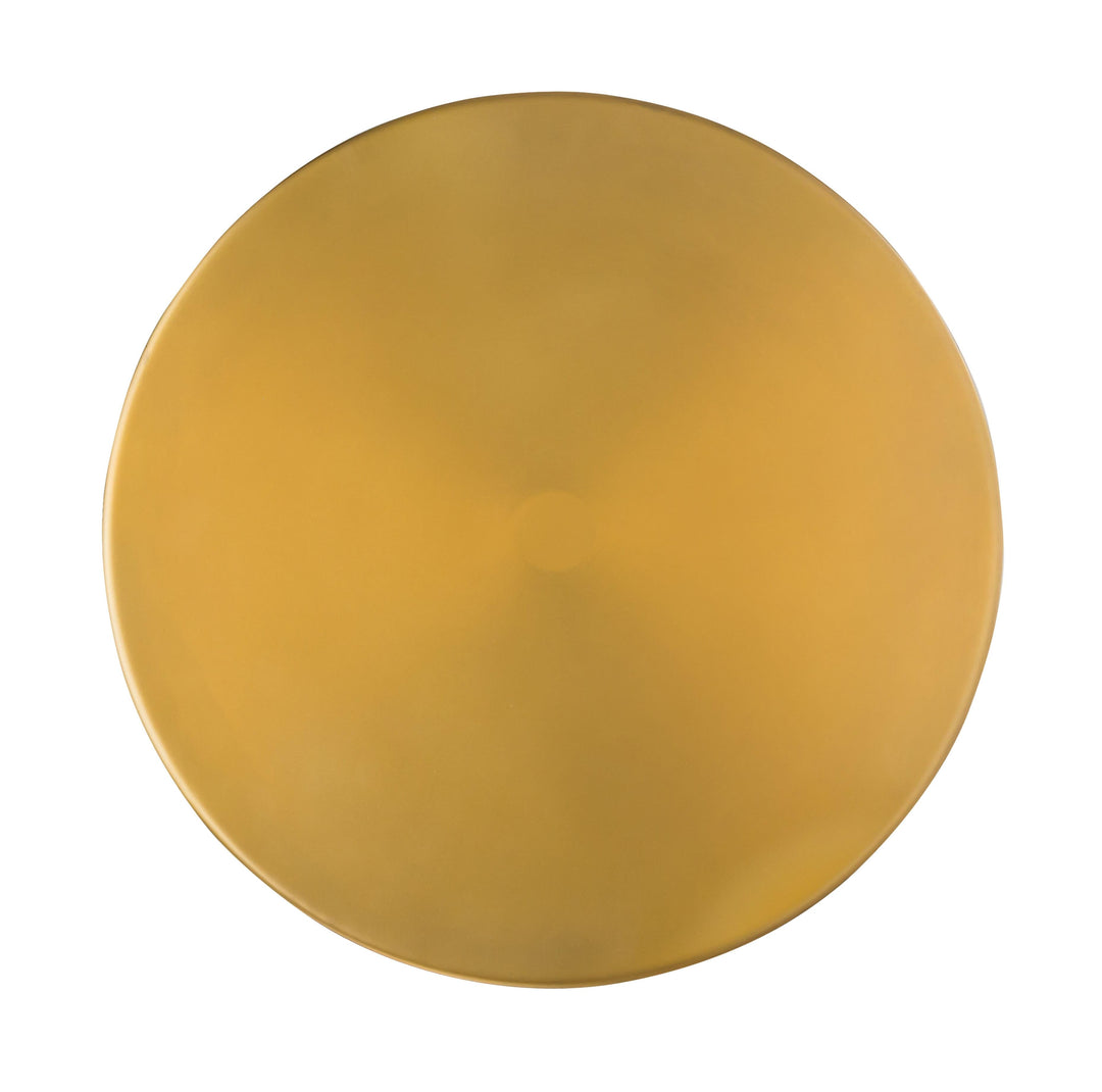 SwayLiving Blaze Glass/Brass Side Table ACCENT TABLES