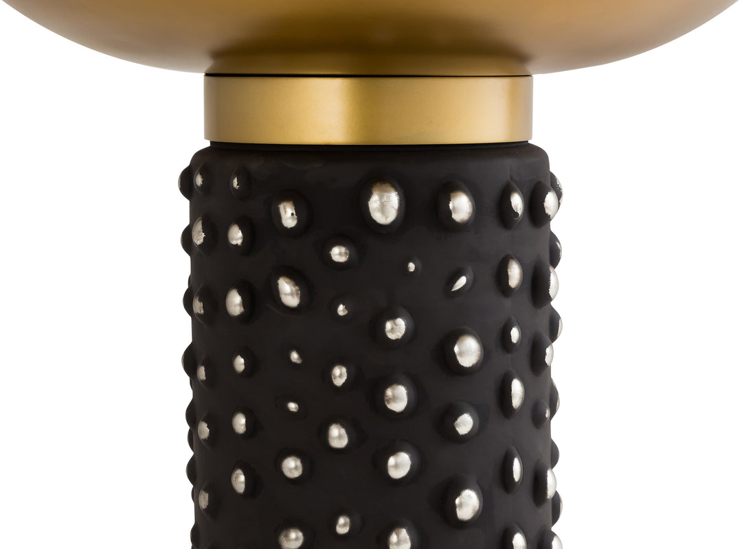 SwayLiving Blaze Glass/Brass Side Table ACCENT TABLES