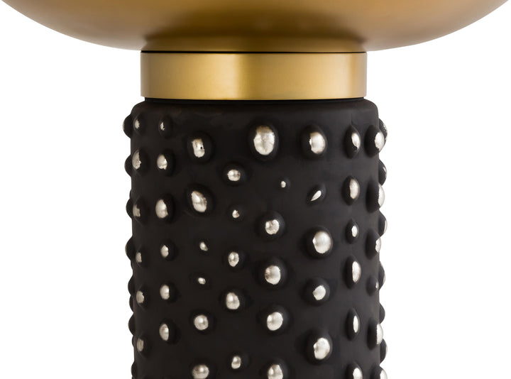SwayLiving Blaze Glass/Brass Side Table ACCENT TABLES