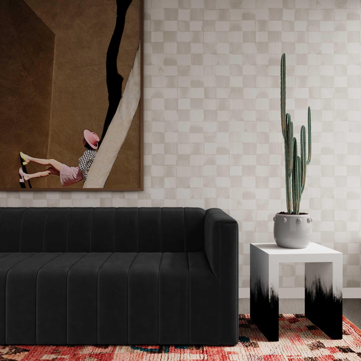 SwayLiving Matra Black and White End Table ACCENT TABLES