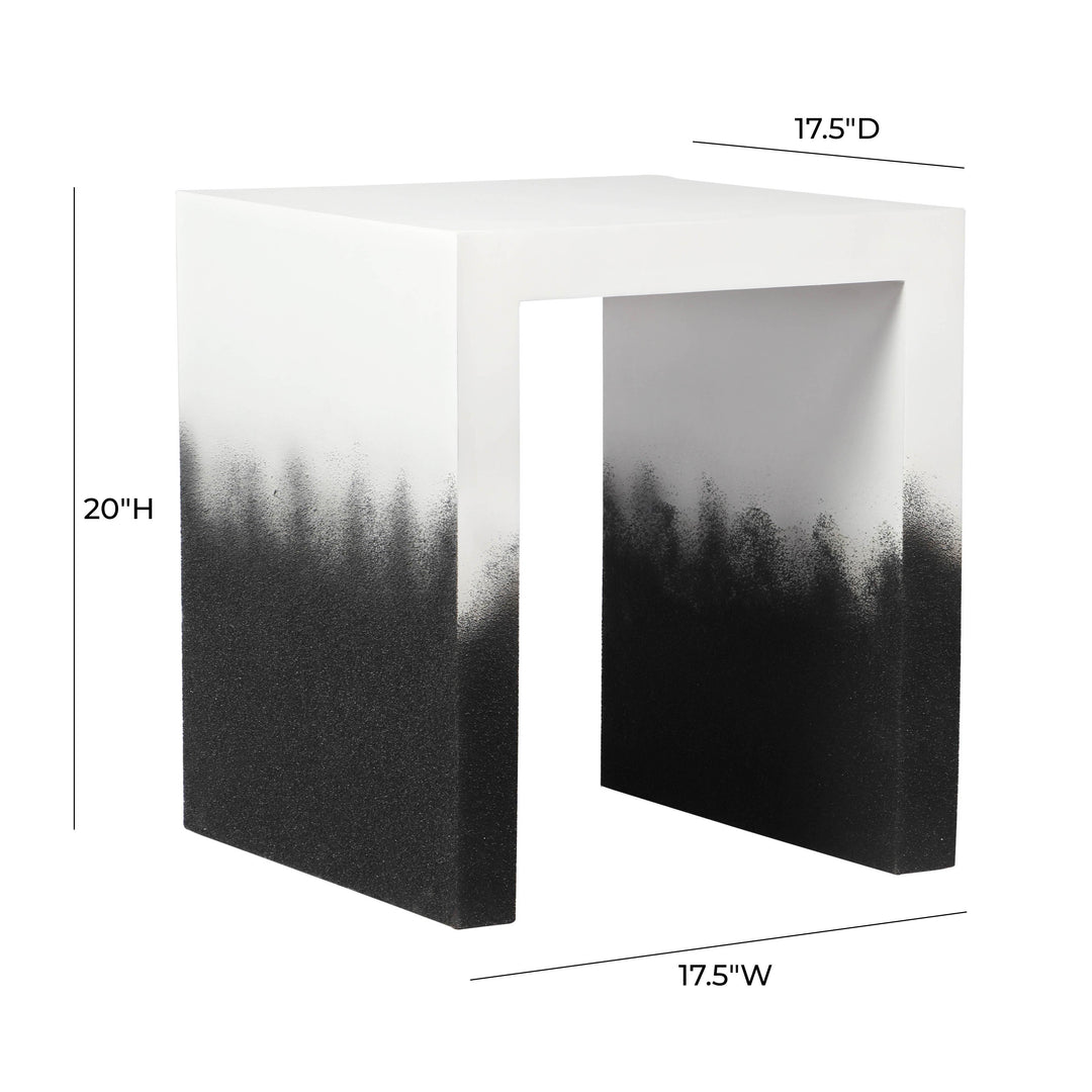 SwayLiving Matra Black and White End Table ACCENT TABLES