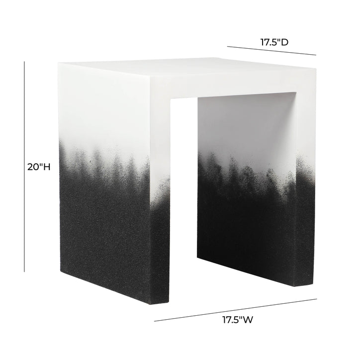 SwayLiving Matra Black and White End Table ACCENT TABLES