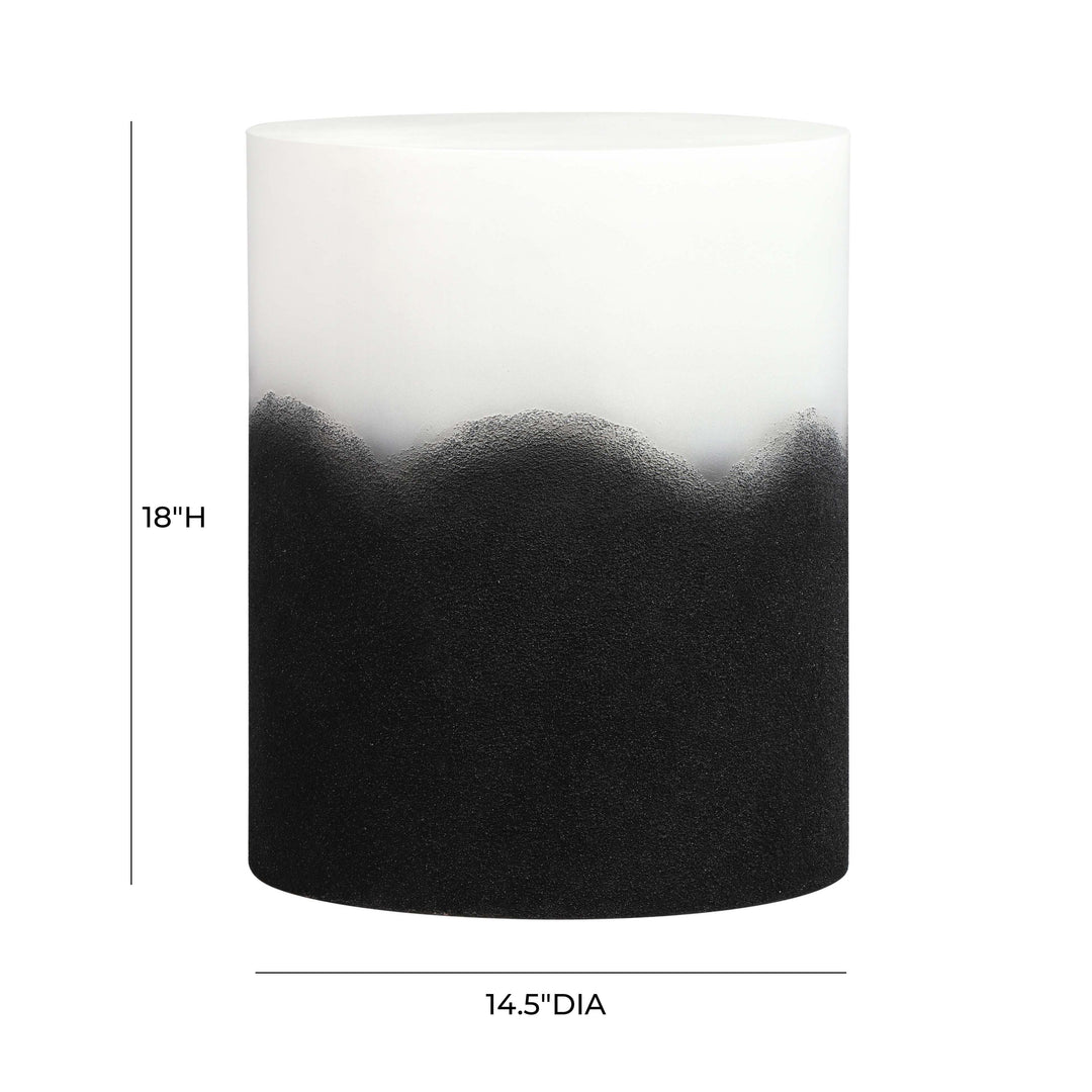 SwayLiving Matra Black and White Side Table ACCENT TABLES