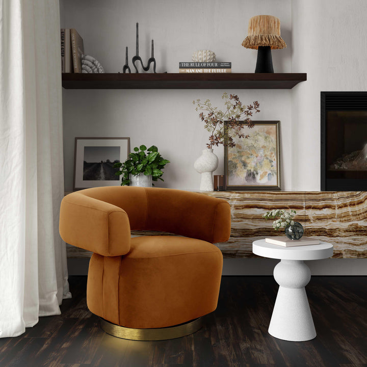 SwayLiving Lupita White Side Table ACCENT TABLES