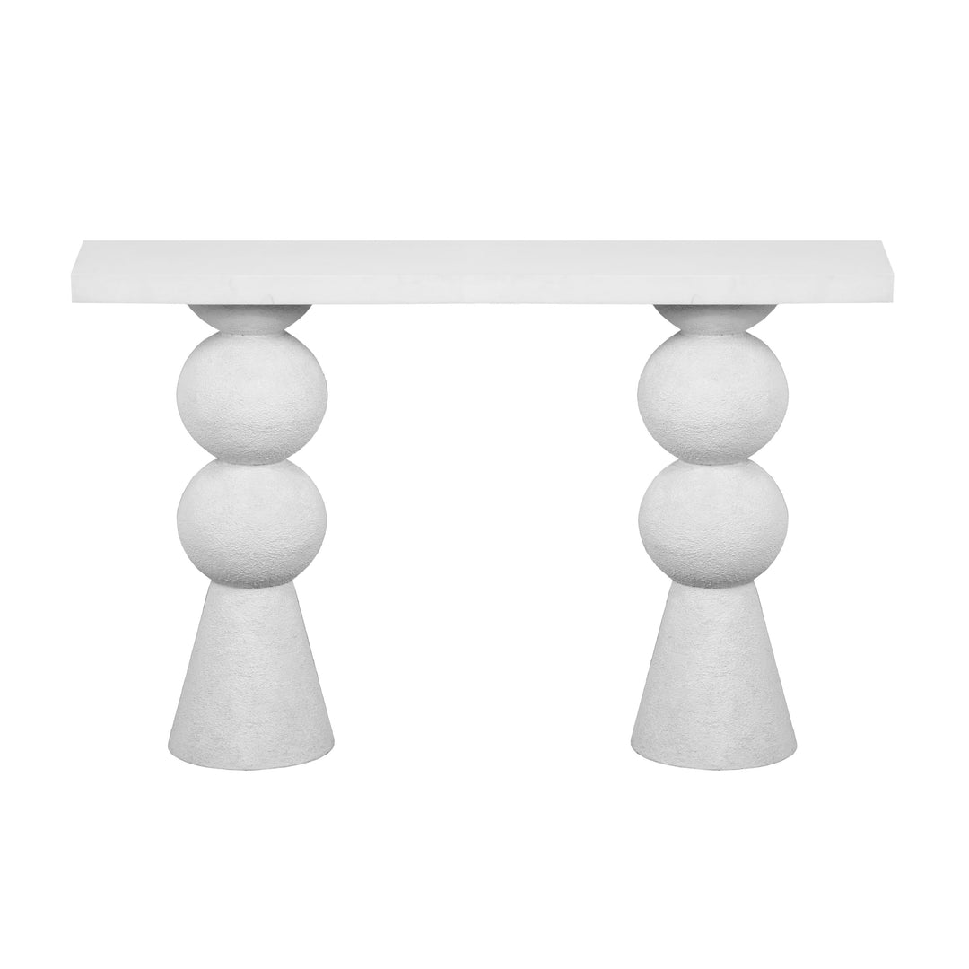 SwayLiving Lupita White Console Table CONSOLE TABLES