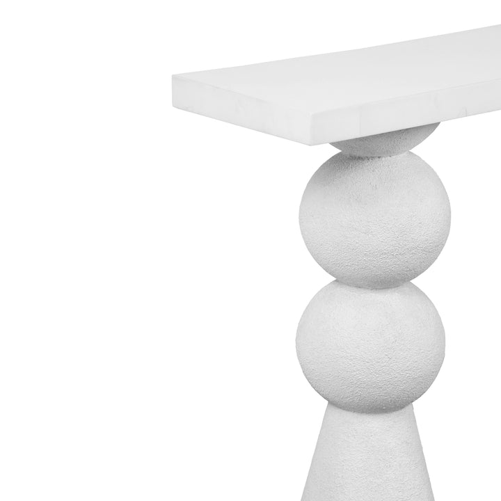 SwayLiving Lupita White Console Table CONSOLE TABLES