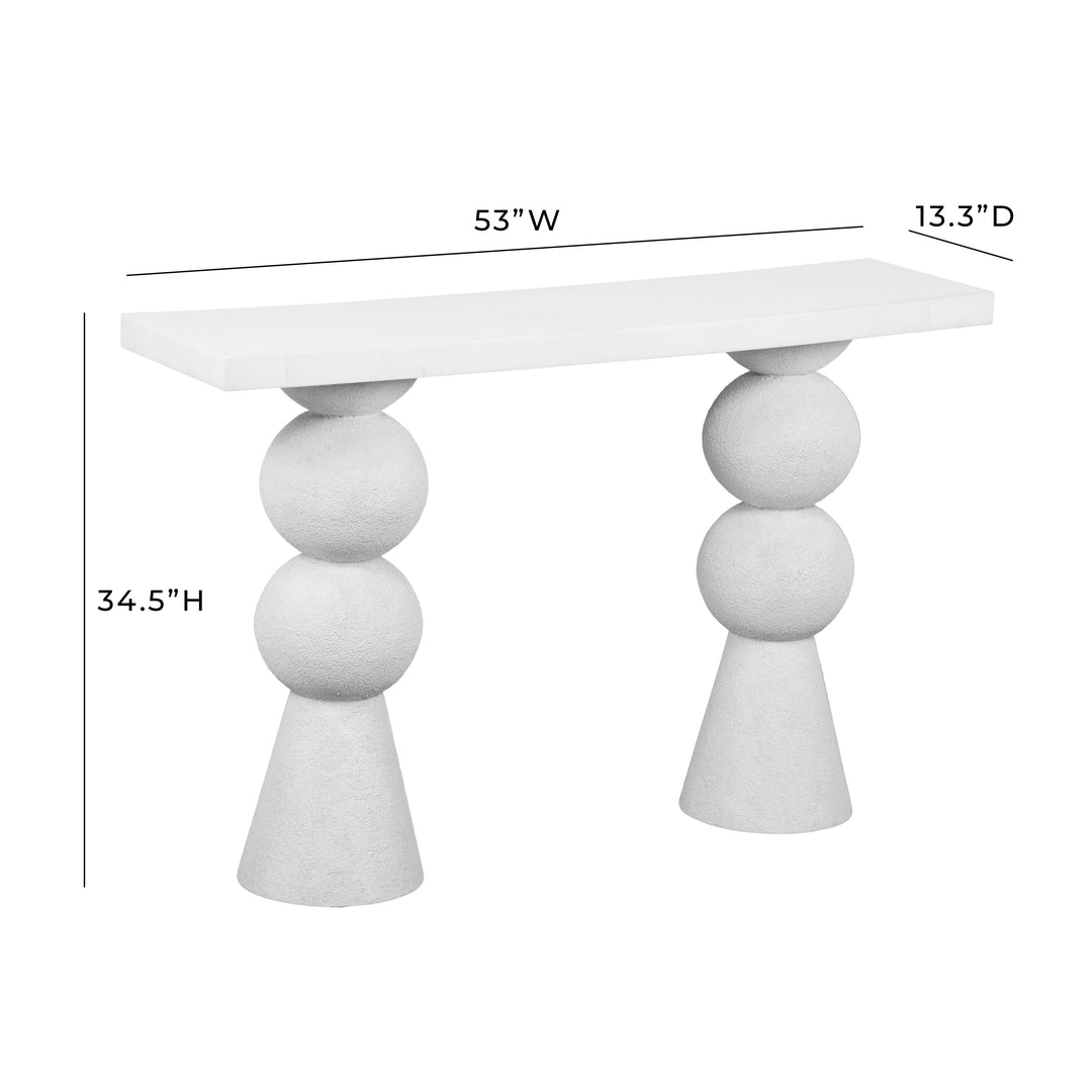 SwayLiving Lupita White Console Table CONSOLE TABLES