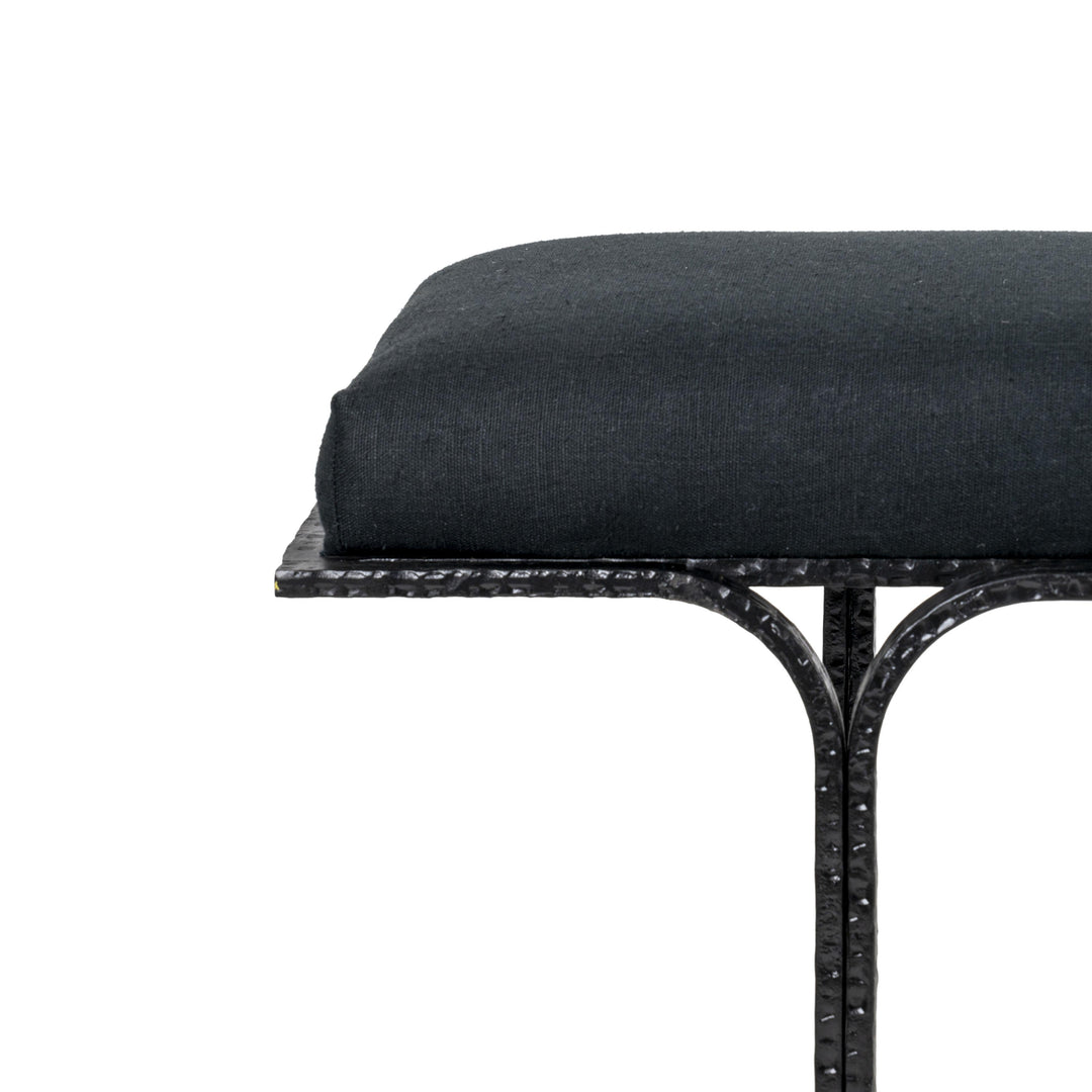 SwayLiving Bryn Black Linen Bench BENCHES