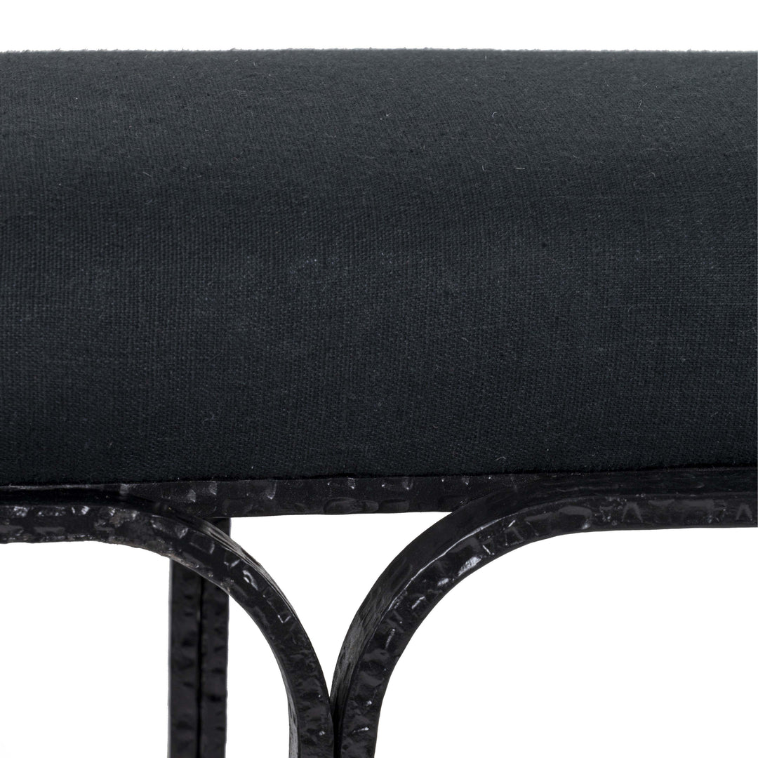 SwayLiving Bryn Black Linen Bench BENCHES