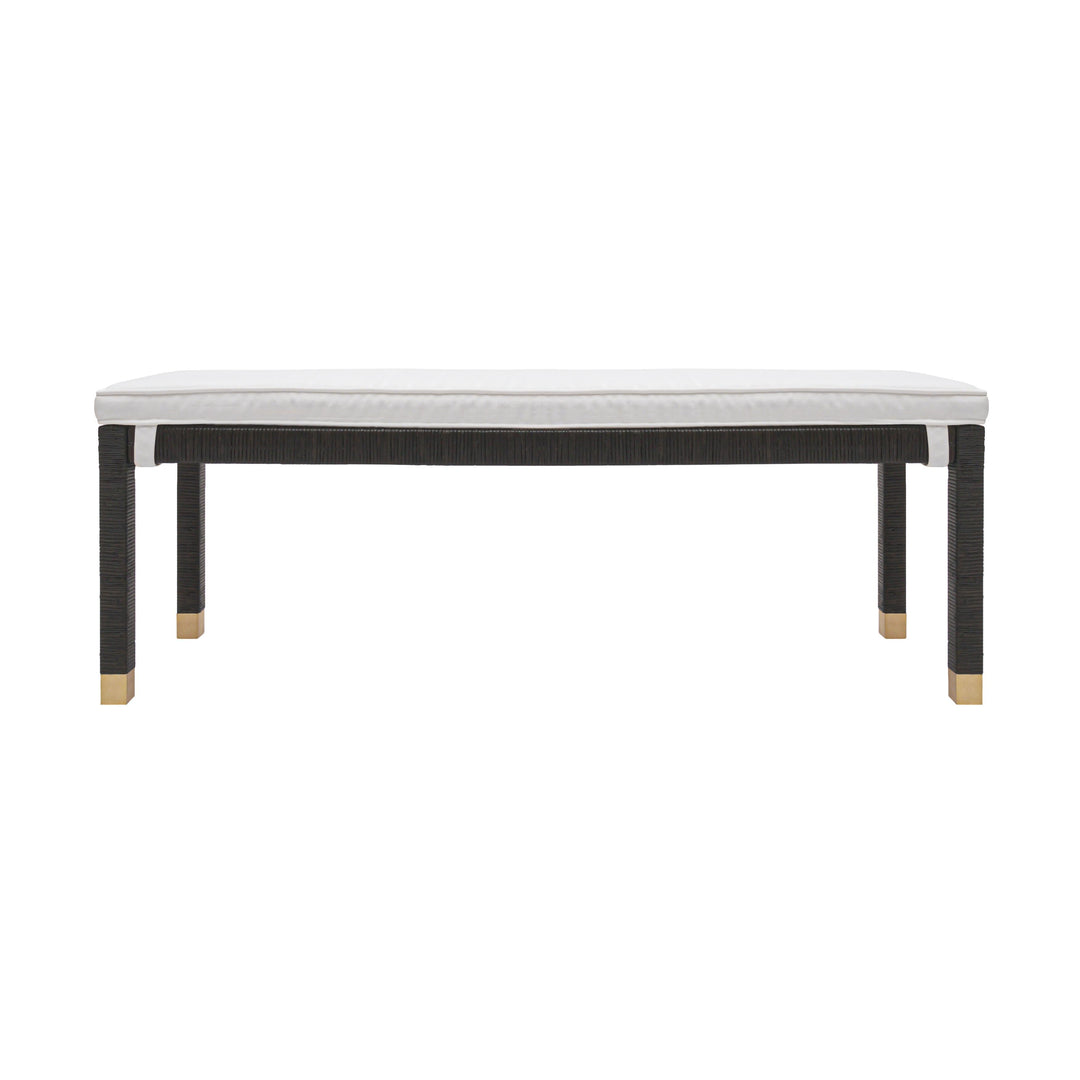 SwayLiving Amara Charcoal Woven Rattan Bench BENCHES
