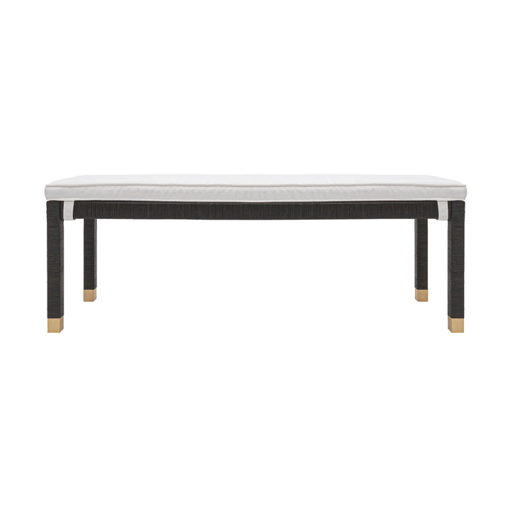 SwayLiving Amara Charcoal Woven Rattan Bench BENCHES