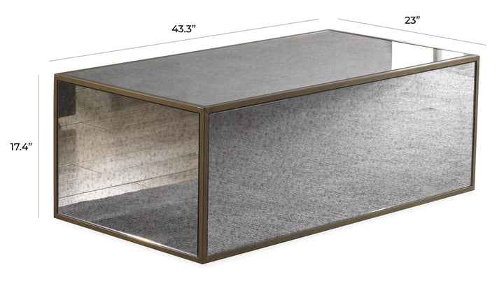 SwayLiving Lana Mirrored Coffee Table COFFEE TABLES