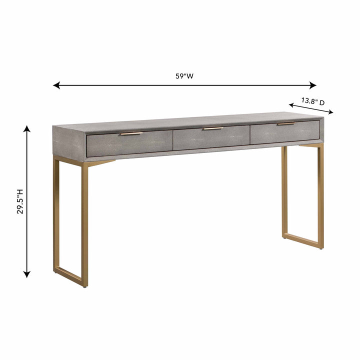 SwayLiving Pesce Shagreen Console Table CONSOLE TABLES