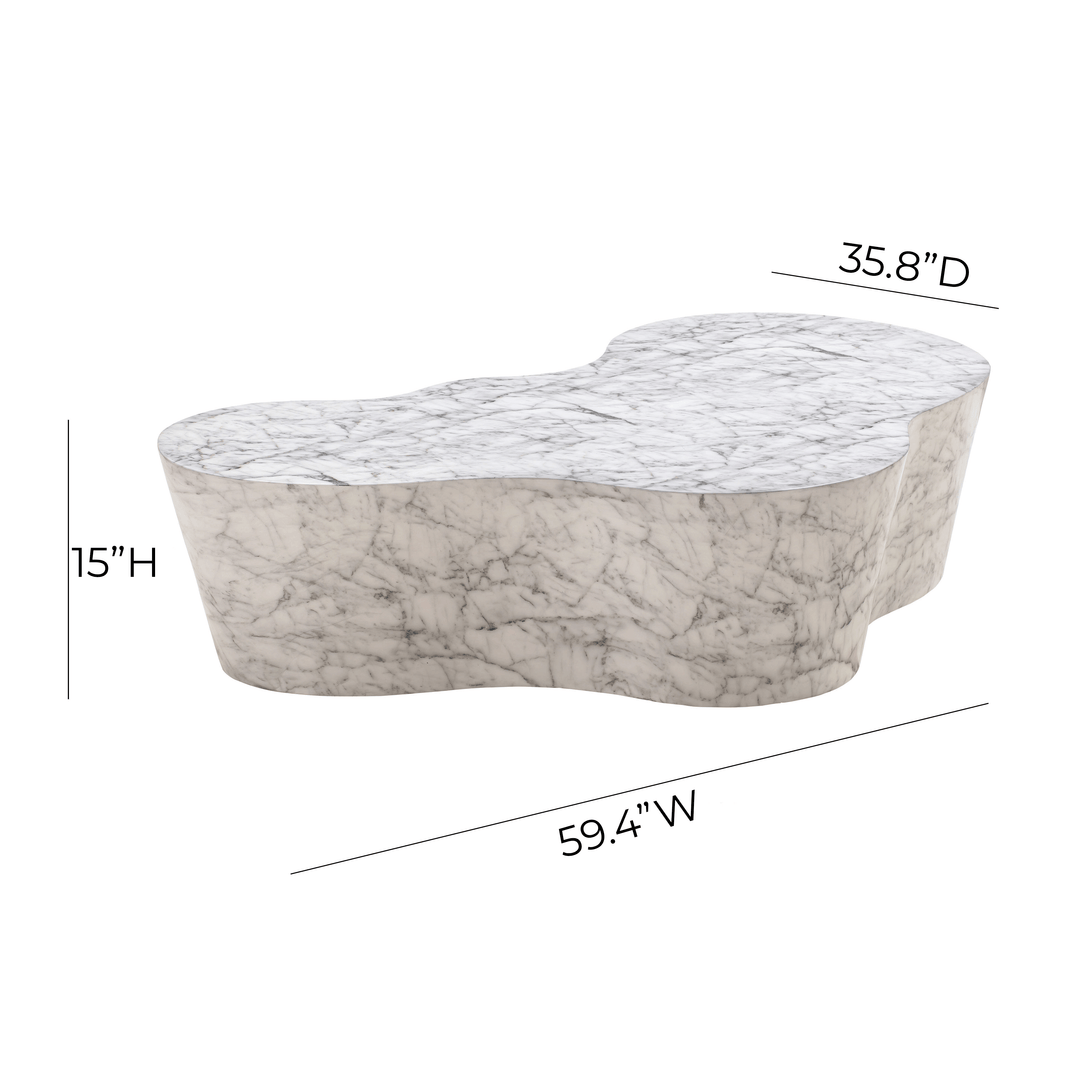 SwayLiving Slab Marble Coffee Table OUTDOOR COFFEE TABLES