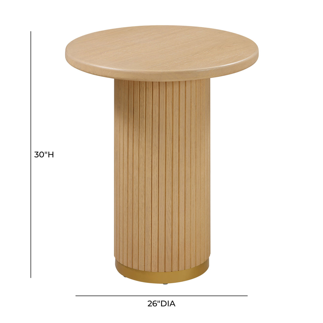 SwayLiving Chelsea Natural Oak Wood Entry Table CONSOLE TABLES