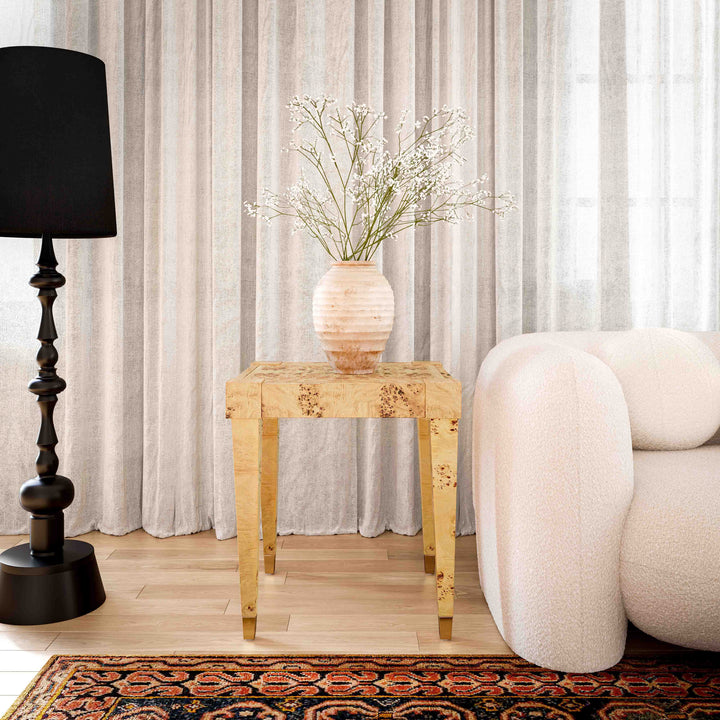 SwayLiving Brandyss Natural Burl End Table ACCENT TABLES