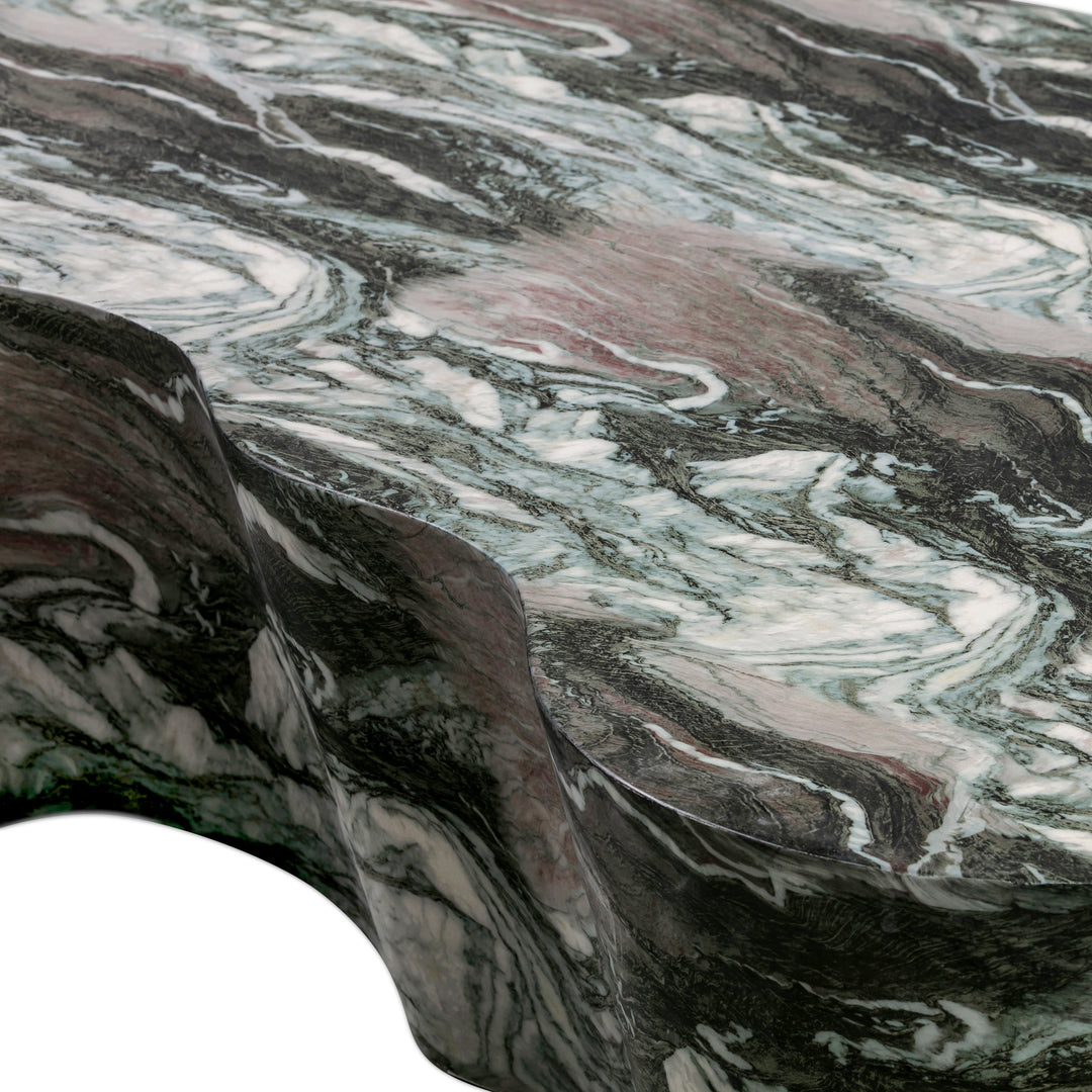 SwayLiving Slab Grey/Blush Faux Marble Coffee Table OUTDOOR COFFEE TABLES
