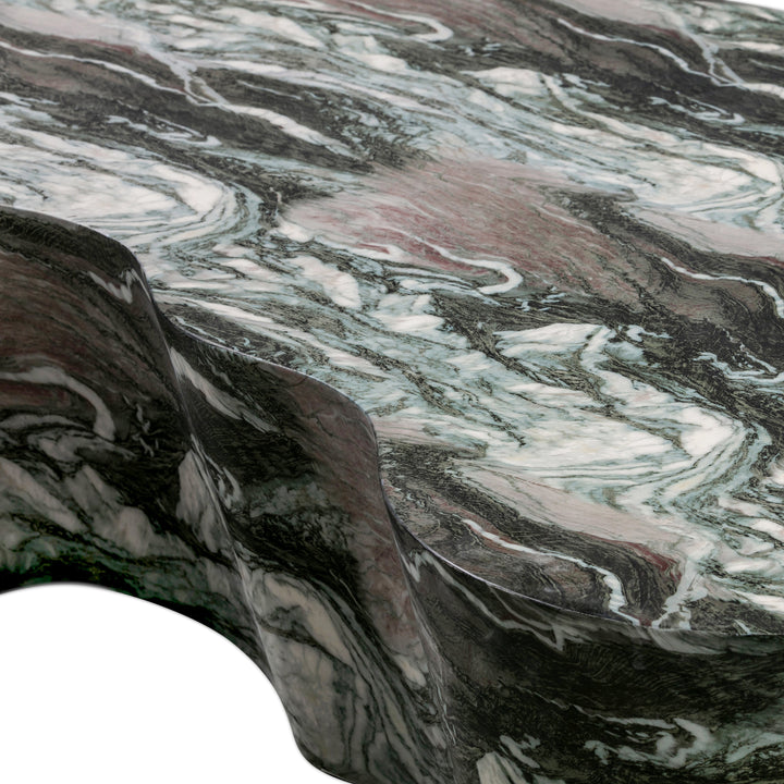 SwayLiving Slab Grey/Blush Faux Marble Coffee Table OUTDOOR COFFEE TABLES