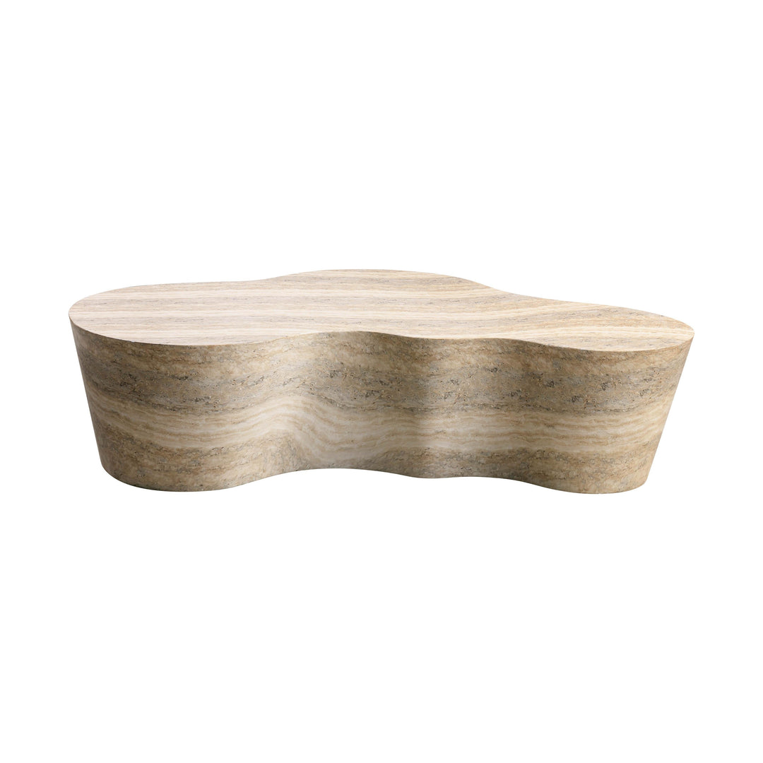 SwayLiving Slab Faux Travertine Coffee Table OUTDOOR COFFEE TABLES