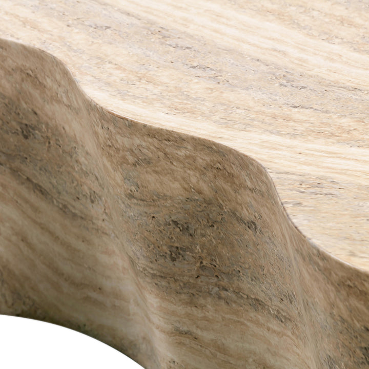 SwayLiving Slab Faux Travertine Coffee Table OUTDOOR COFFEE TABLES