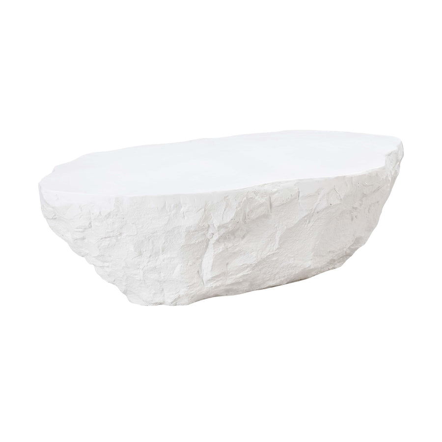 SwayLiving Crag White Concrete Coffee Table OUTDOOR COFFEE TABLES