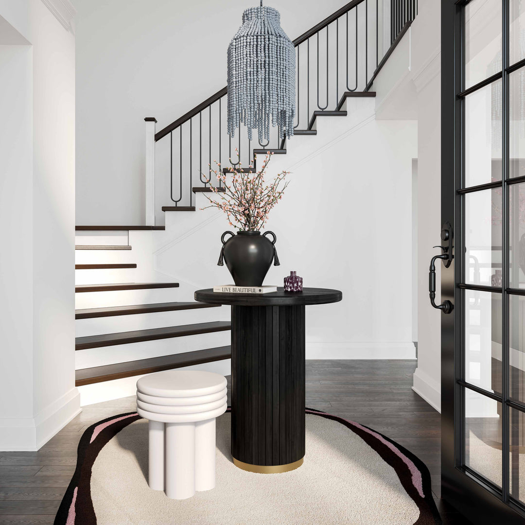SwayLiving Chelsea Black Oak Entry Table CONSOLE TABLES