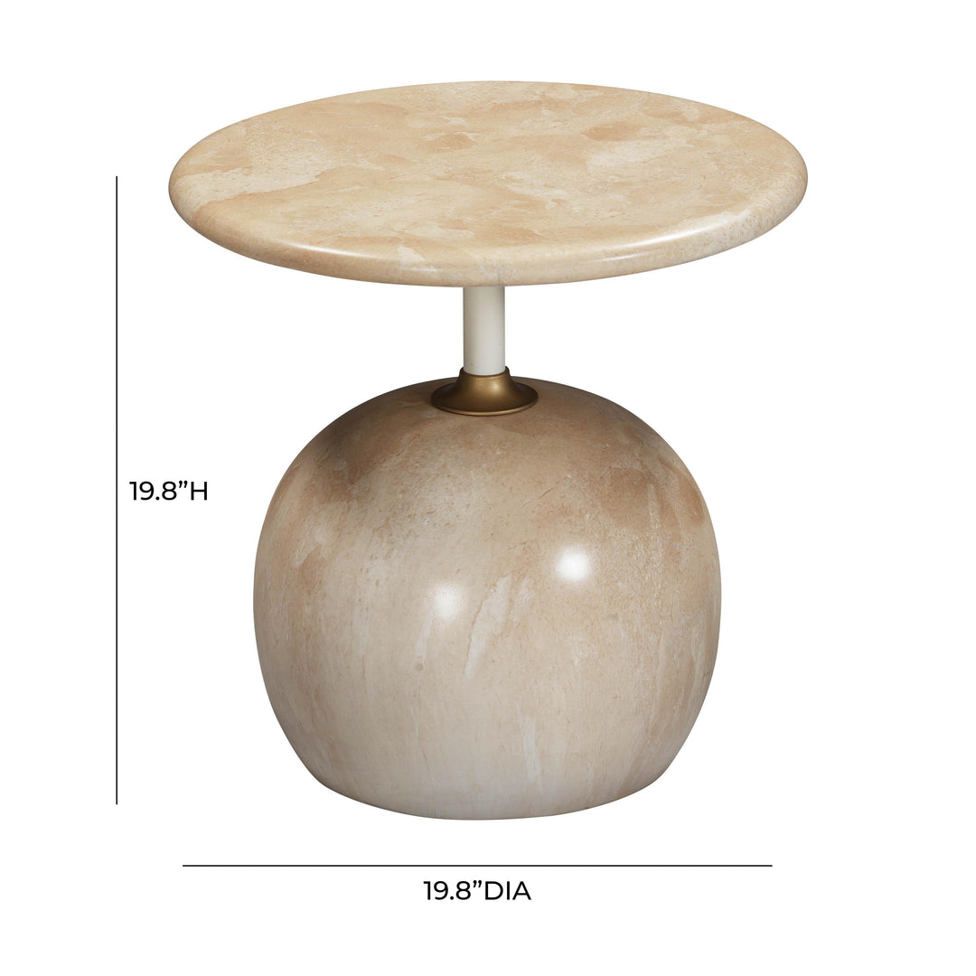 SwayLiving Mire Rose Faux Marble Side Table ACCENT TABLES