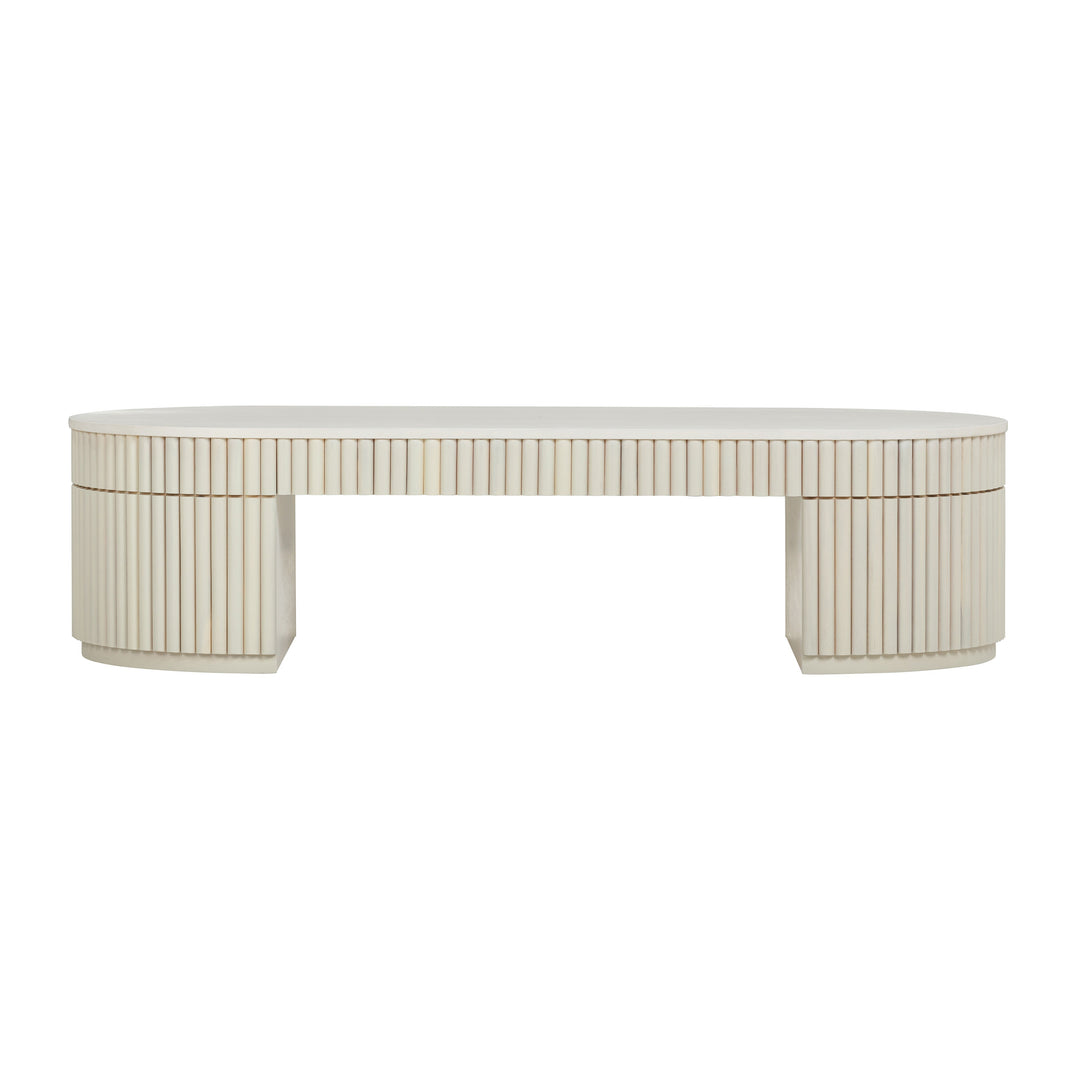 SwayLiving Bella Cream Oval Coffee Table COFFEE TABLES