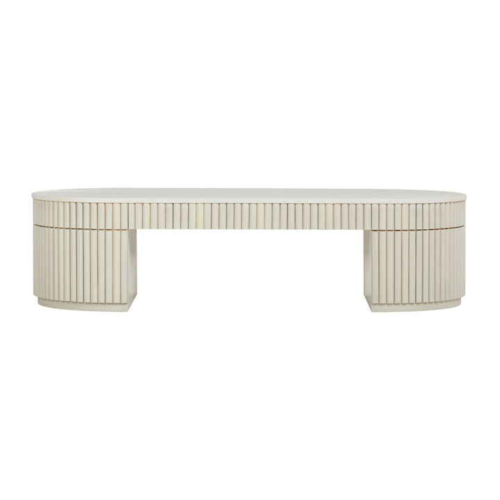 SwayLiving Bella Cream Oval Coffee Table COFFEE TABLES
