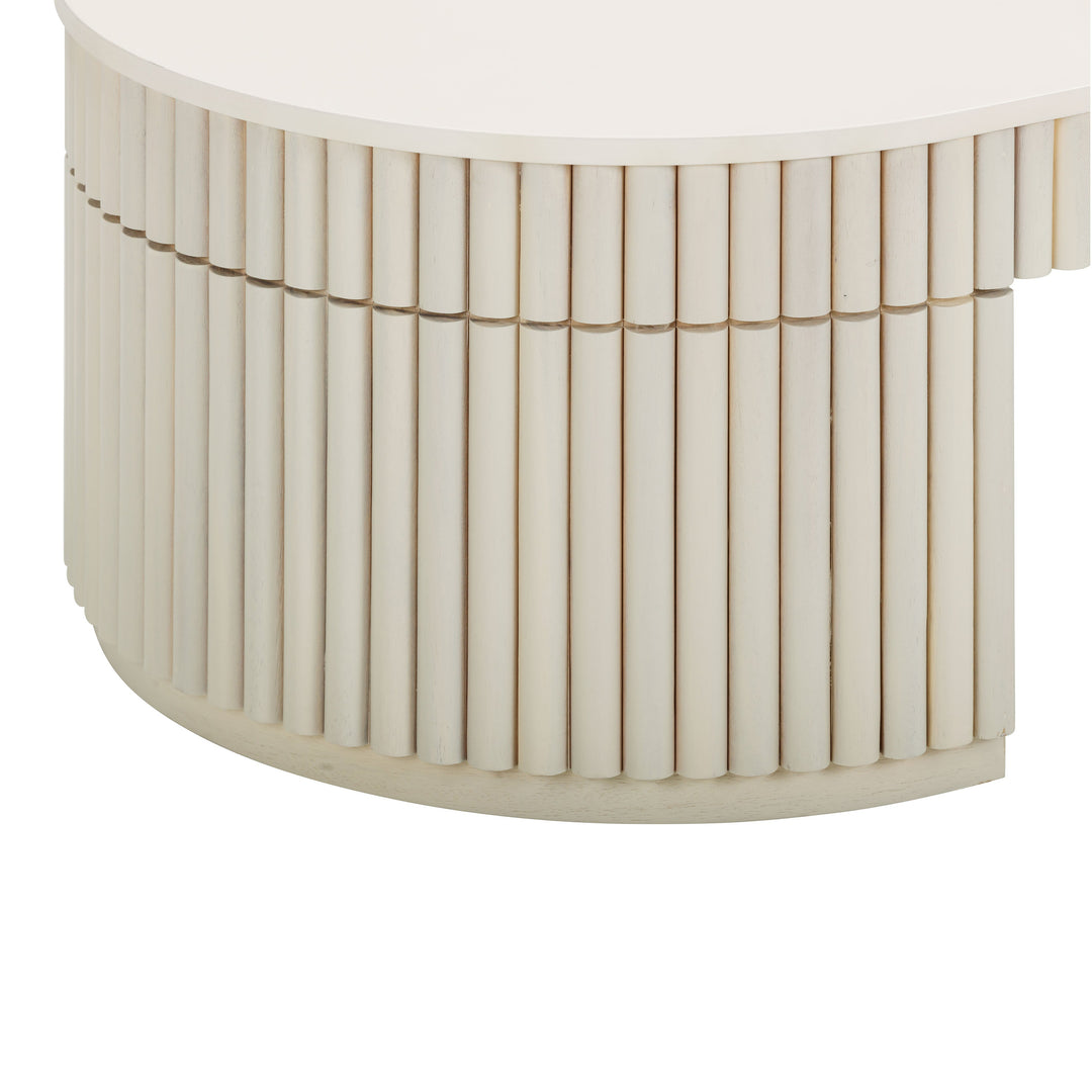 SwayLiving Bella Cream Oval Coffee Table COFFEE TABLES