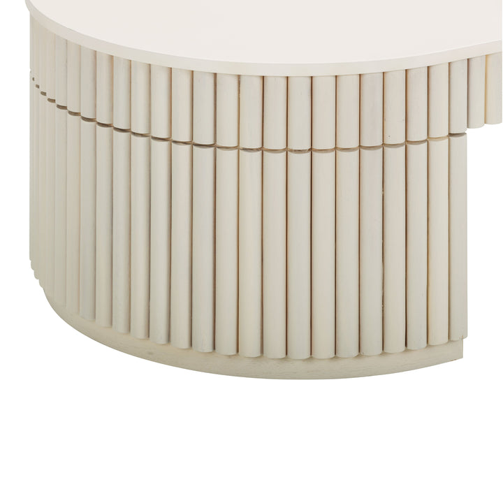 SwayLiving Bella Cream Oval Coffee Table COFFEE TABLES
