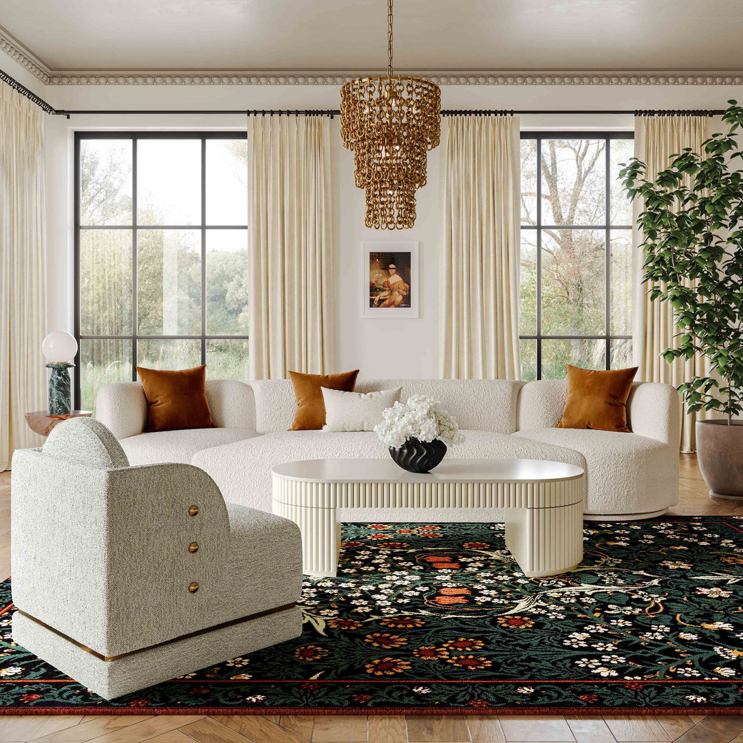 SwayLiving Bella Cream Oval Coffee Table COFFEE TABLES