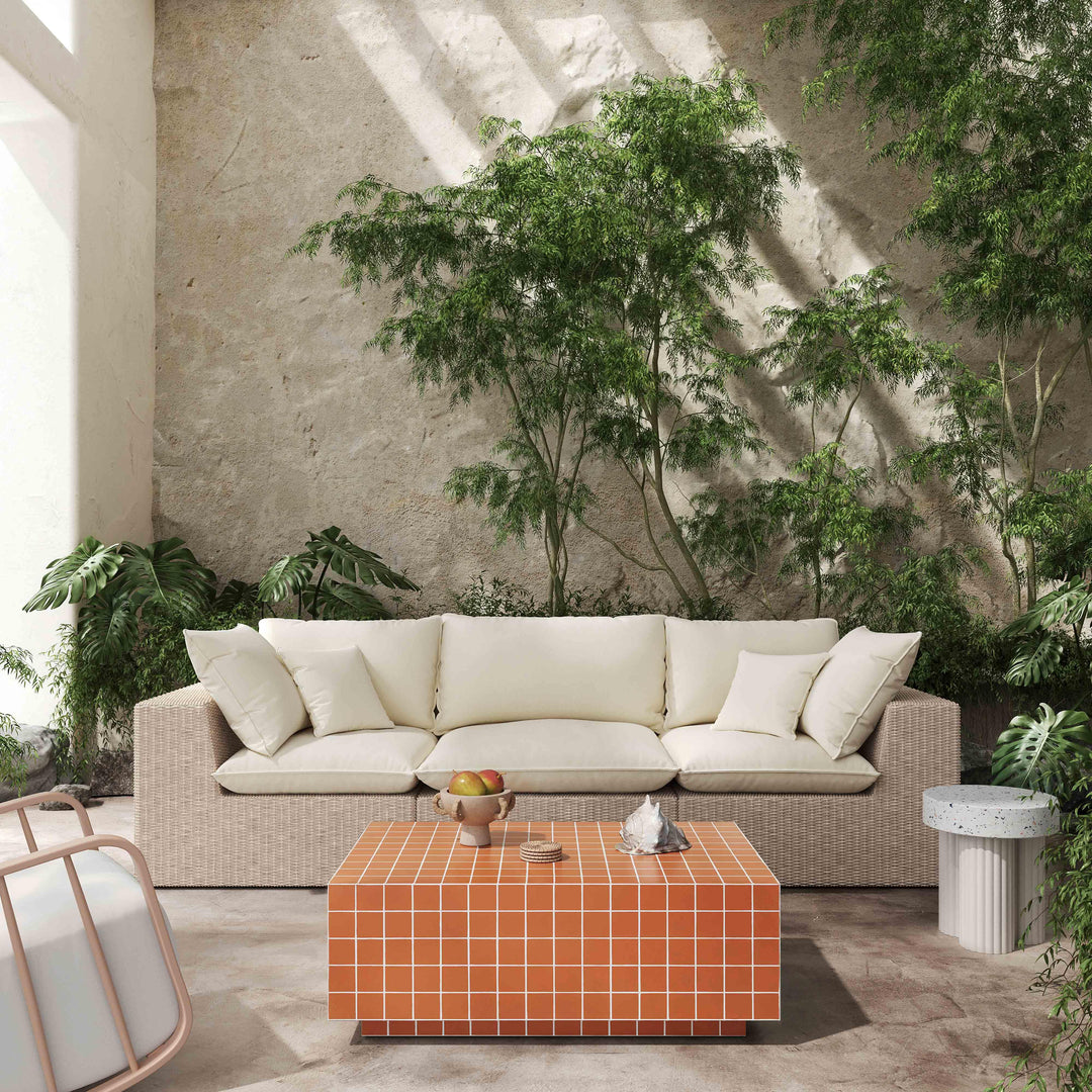 SwayLiving Mixie Brick Orange Tile Indoor / Outdoor Coffee Table OUTDOOR COFFEE TABLES
